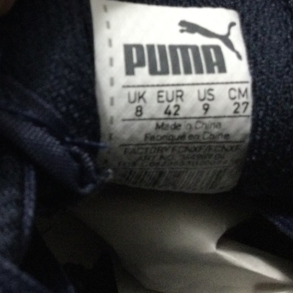 Puma Soft Foam Navy Sneaker Mens Size 9 Great Condition - Picture 7 of 15